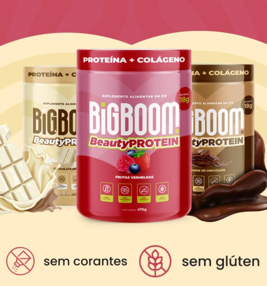 ''Proteína com colágeno para as mulheres Beauty Bigboom''